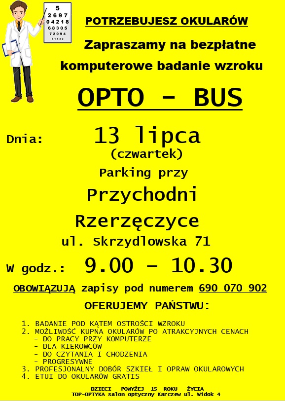 Informacja o badaniu wzroku