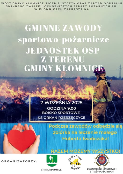 Gminne Zawody Pożarnicze 7.09.2025 godz. 9:00 Boisko KS Orkan w Rzerzęczycach