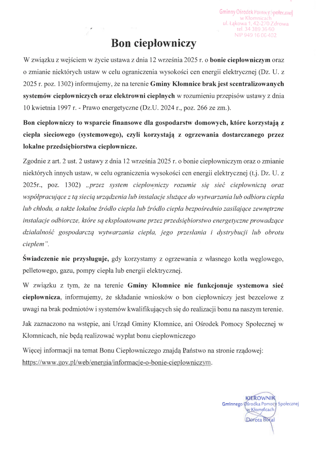 Bon Ciepłowniczy 