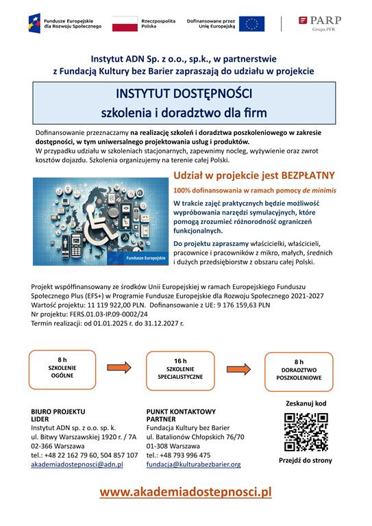 Plakat promocyjny Instytut Dostepności 